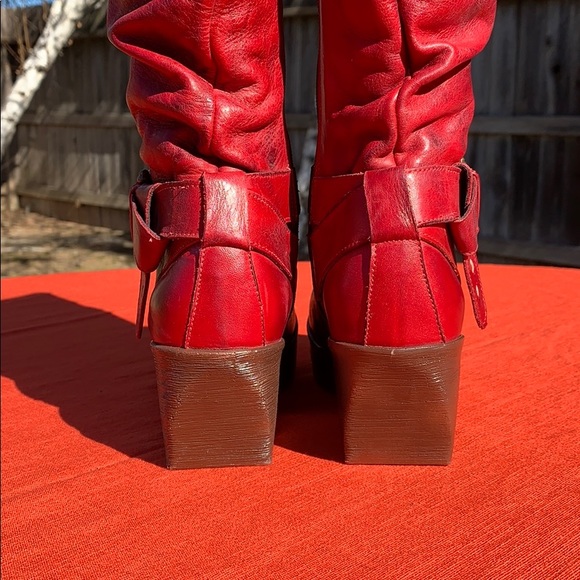 Jafa 691 Red Tall Boots Size 37 NIB - Picture 5 of 10
